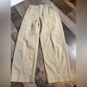 A.L.C. Khaki Paperbag Waist Pants | Wide Leg Utility Trousers| Minimalist Chic 6